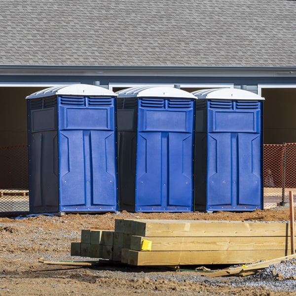 are there any restrictions on what items can be disposed of in the portable toilets in Hall